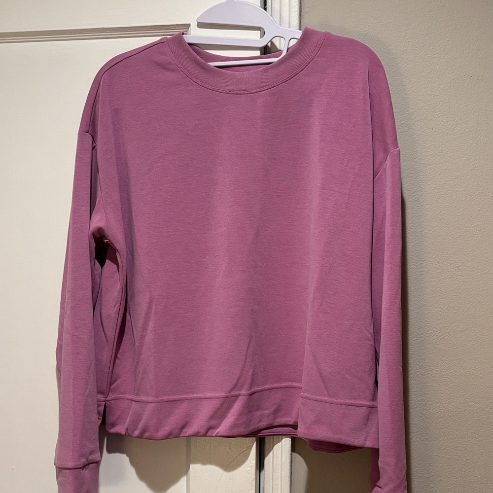 Athleta Mauve Crew Neck Sweater